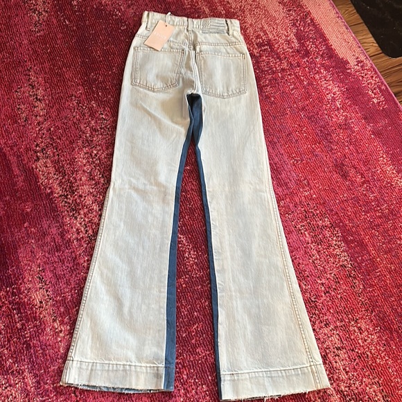 NWT Revice heaven color block star flare high rise two tone jeans - Picture 9 of 9